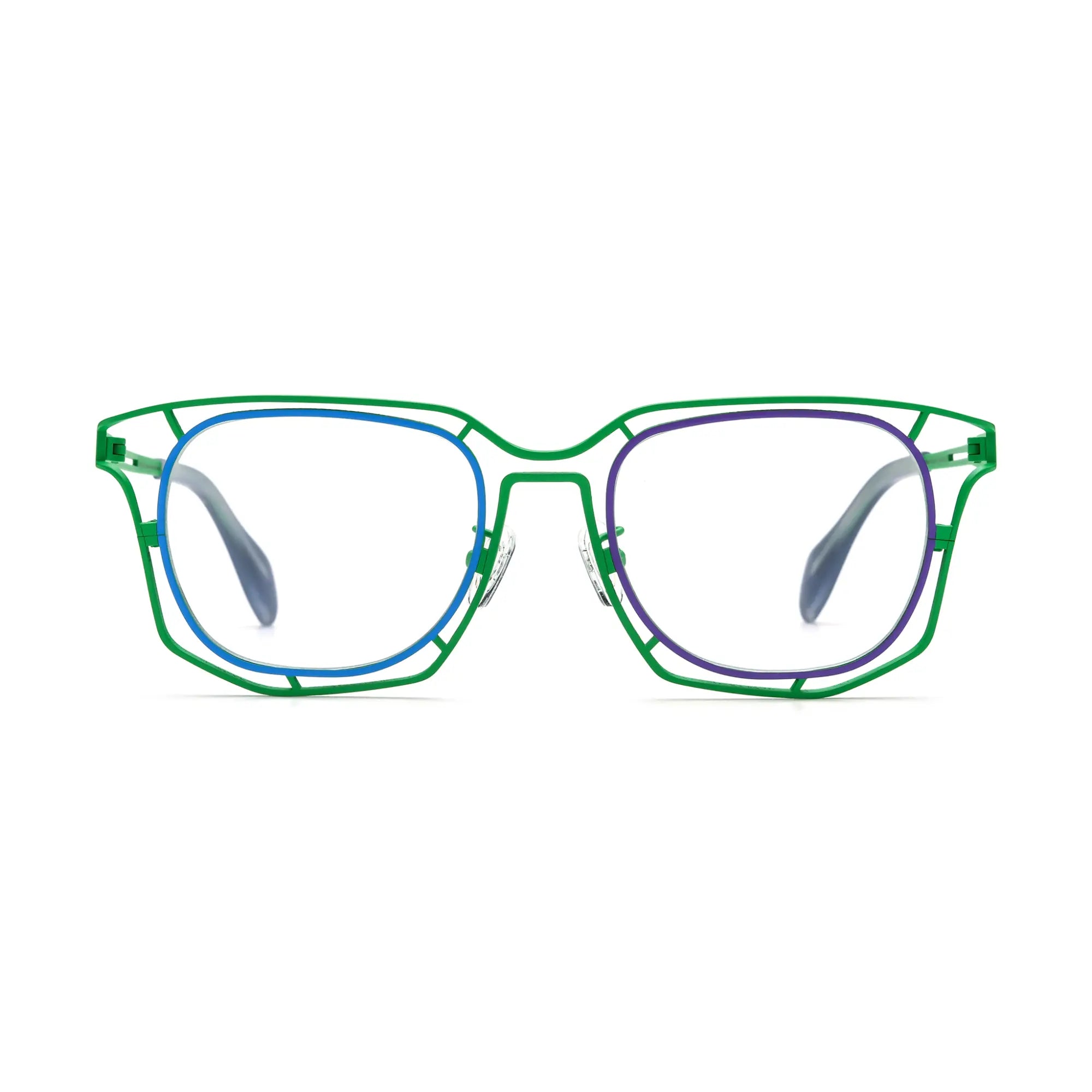 VoyueLens™ Emerald Twilight Prism Eyeglasses – Front View – SKU VL185865-C5